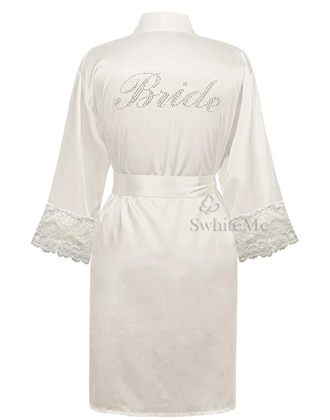 Bride Bridesmaid Floral Robe Satin Rayon Robe - TeresaCollections