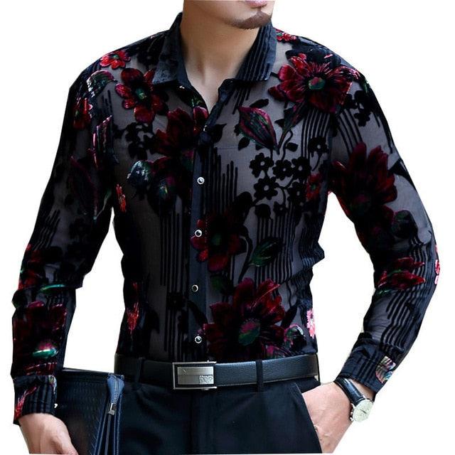 Luxury Men's Transparent Shirt - TeresaCollections