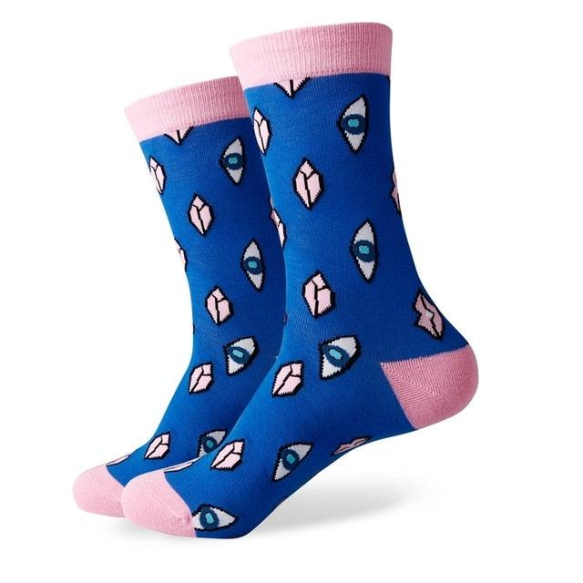 Cartoon Men's colorful Business Cotton Novelty Socks - TeresaCollections