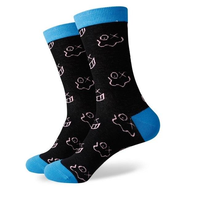 Cartoon Men's colorful Business Cotton Novelty Socks - TeresaCollections