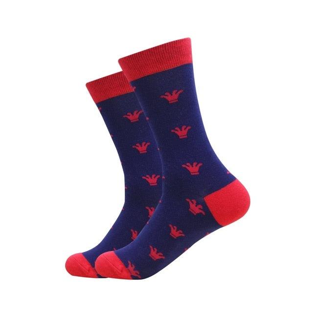 Men's colorful Business Cotton Novelty Socks - TeresaCollections