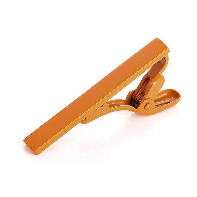 Men Classic Candy Color Tie Necktie Tie Clips - TeresaCollections