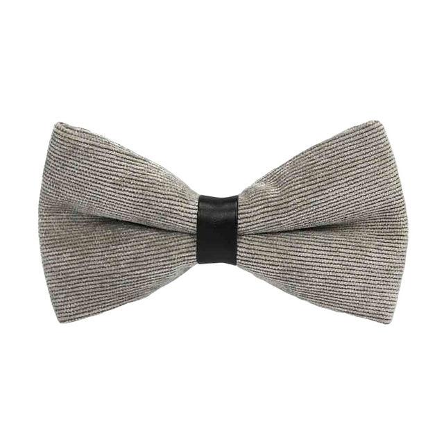 Men Fashion Corduroy Candy Color Adjustable Formal Bowtie - TeresaCollections