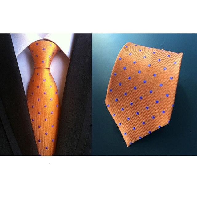 Men Classic PolkaDot Pattern Wide Business Necktie - TeresaCollections