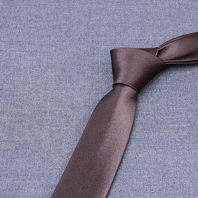 Men Solid Bright Color Wide Satin Neckties - TeresaCollections