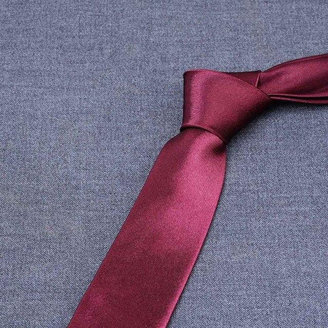 Men Solid Bright Color Wide Satin Neckties - TeresaCollections