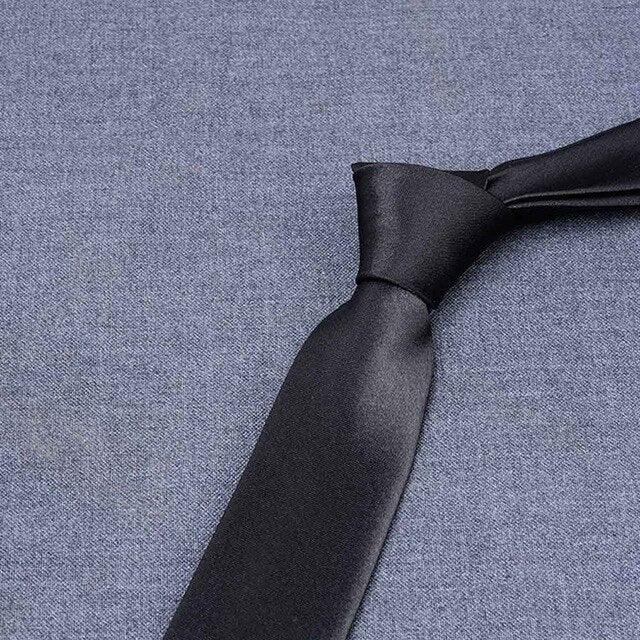 Men Solid Bright Color Wide Satin Neckties - TeresaCollections