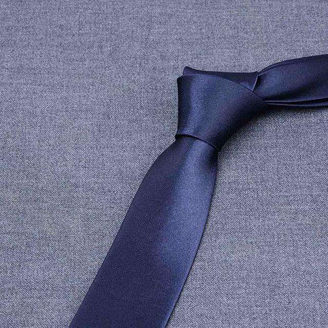 Men Solid Bright Color Wide Satin Neckties - TeresaCollections