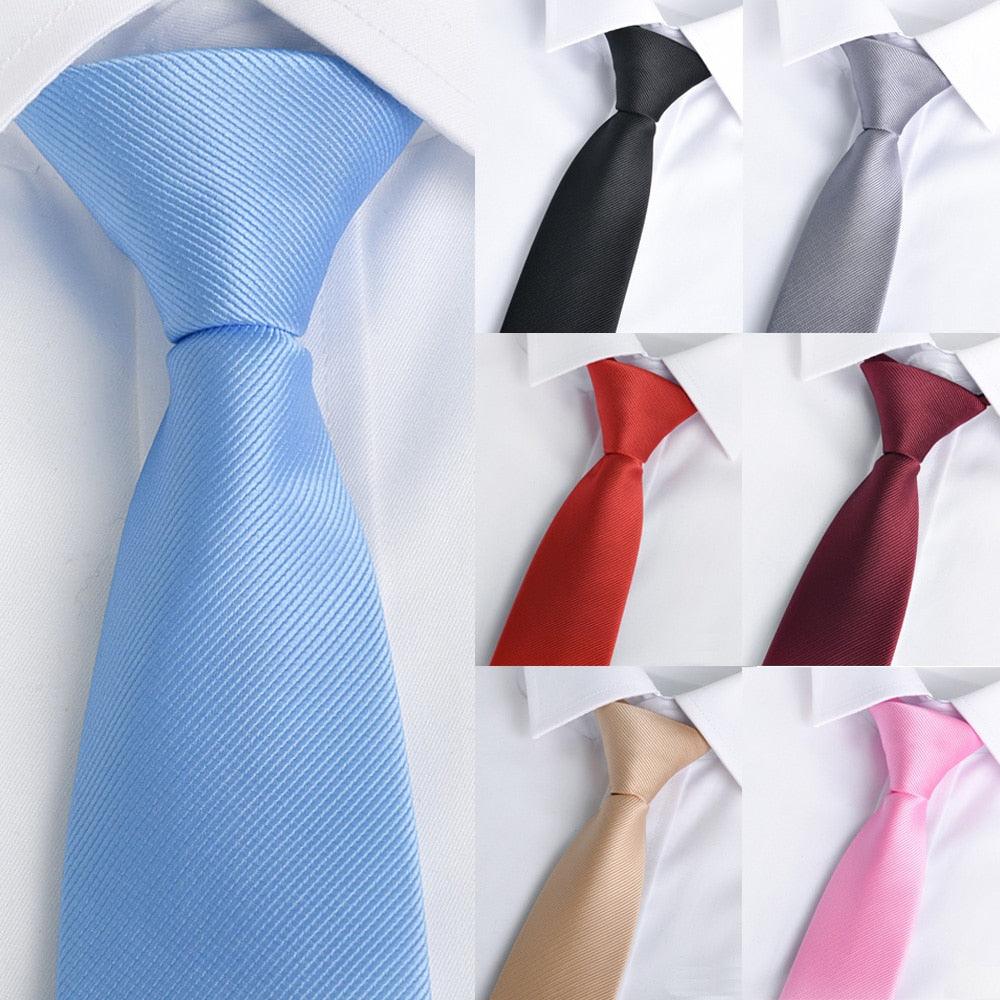 Men Striped Zipper Necktie Gentlemen Neck Tie - TeresaCollections