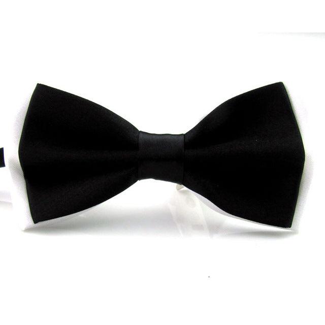 Men's Plain Satin Adjustable Tuxedo Mixed Color Bowtie - TeresaCollections