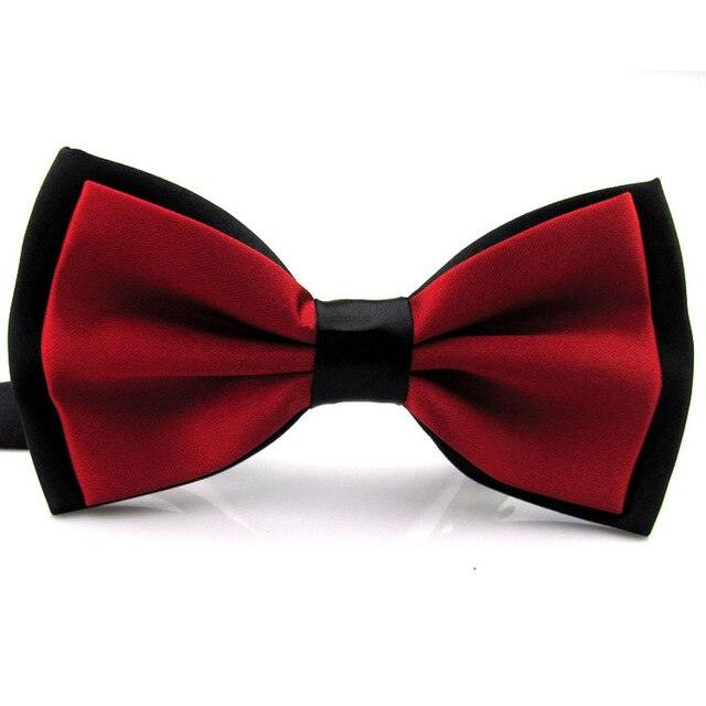 Men's Plain Satin Adjustable Tuxedo Mixed Color Bowtie - TeresaCollections