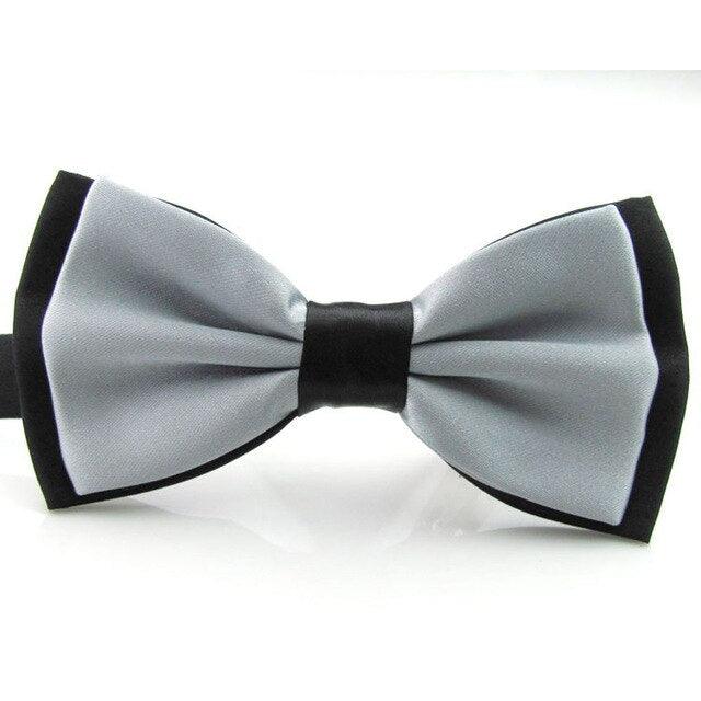 Men's Plain Satin Adjustable Tuxedo Mixed Color Bowtie - TeresaCollections