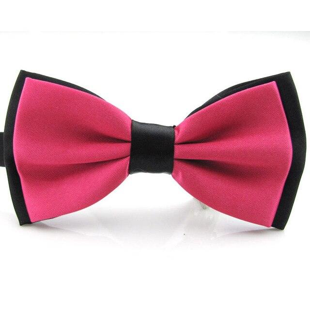 Men's Plain Satin Adjustable Tuxedo Mixed Color Bowtie - TeresaCollections