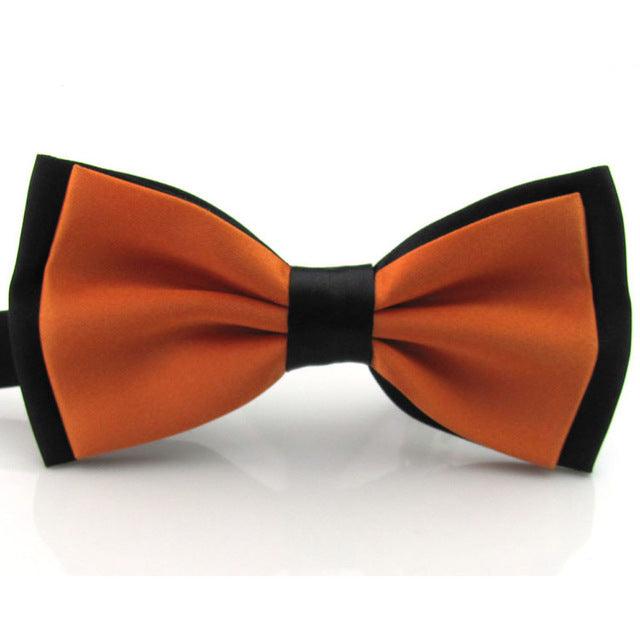 Men's Plain Satin Adjustable Tuxedo Mixed Color Bowtie - TeresaCollections