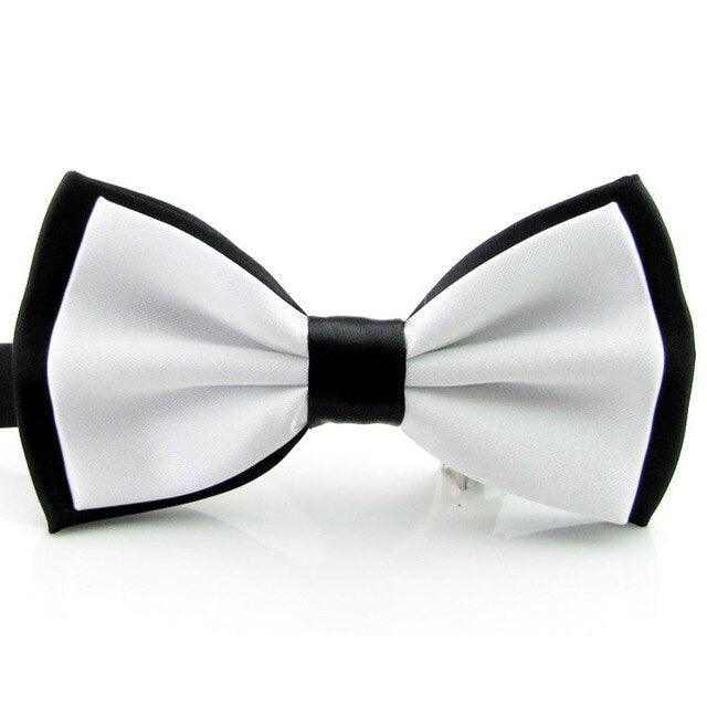 Men's Plain Satin Adjustable Tuxedo Mixed Color Bowtie - TeresaCollections