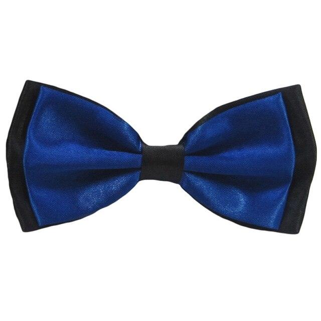 Men's Plain Satin Adjustable Tuxedo Mixed Color Bowtie - TeresaCollections