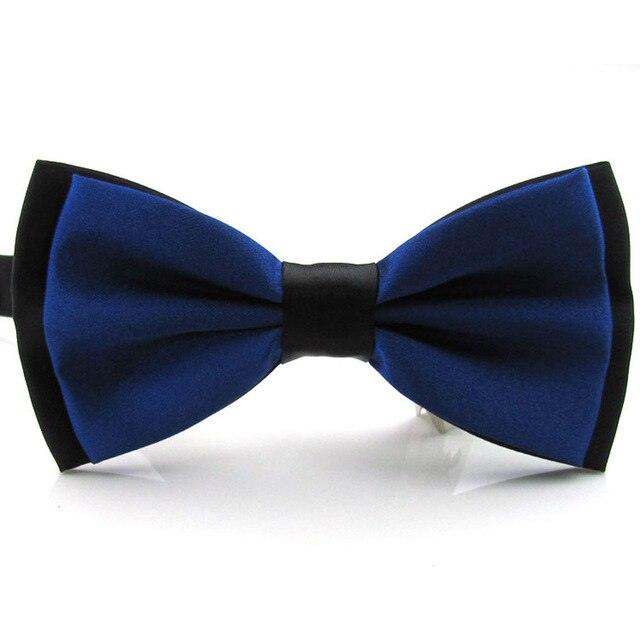 Men's Plain Satin Adjustable Tuxedo Mixed Color Bowtie - TeresaCollections