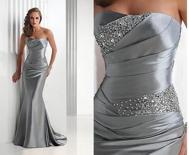 Bridesmaid dresses in silver best sale