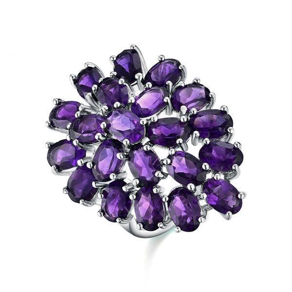 African Amethyst Water Drop Rings - TeresaCollections