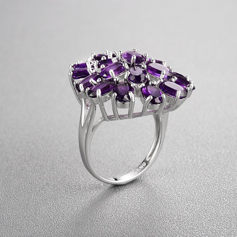 African Amethyst Water Drop Rings - TeresaCollections