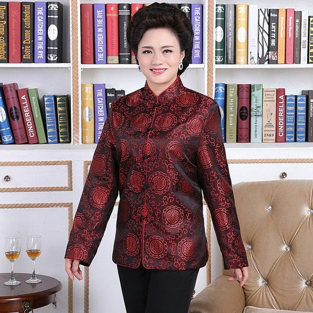 Traditional Men Chinese Cheongsam Pattern Suit Jacket - TeresaCollections