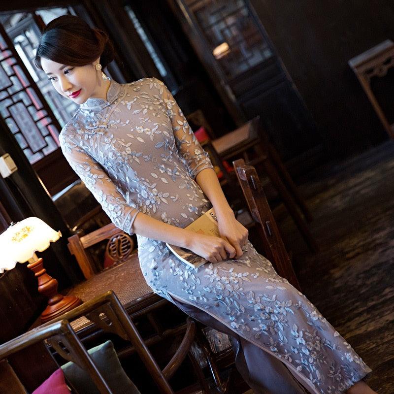 Summer Vintage Elegant Qipao Dresses - TeresaCollections