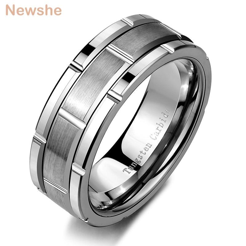 Simple Wedding Tungsten Men Ring - TeresaCollections