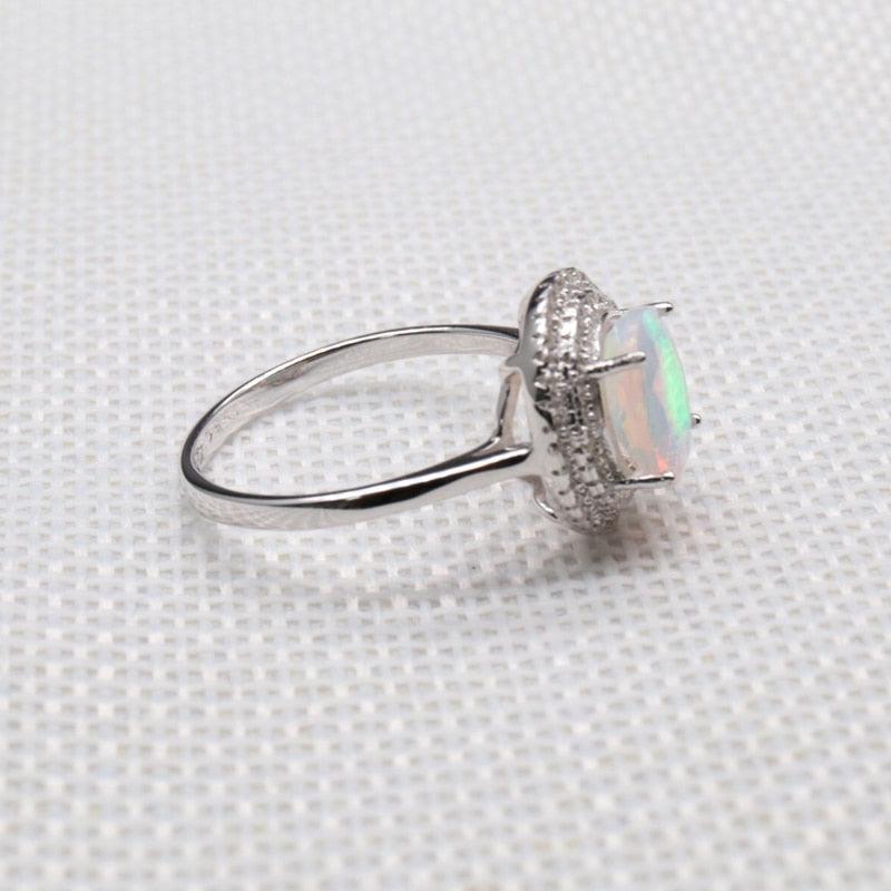 Colorful Opal Natural Gemstone Ring - TeresaCollections