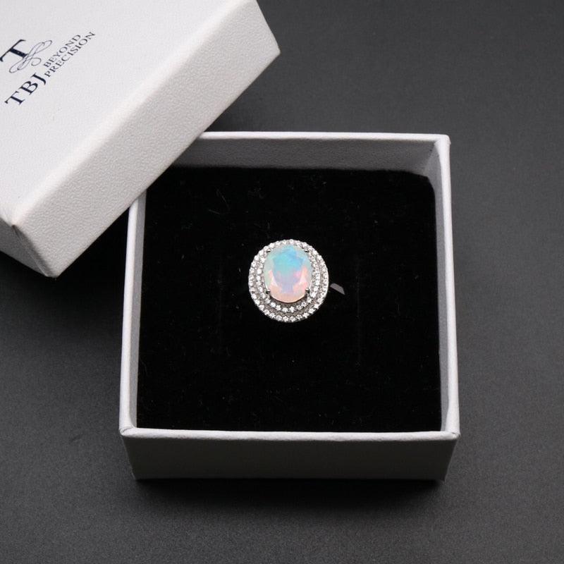 Colorful Opal Natural Gemstone Ring - TeresaCollections