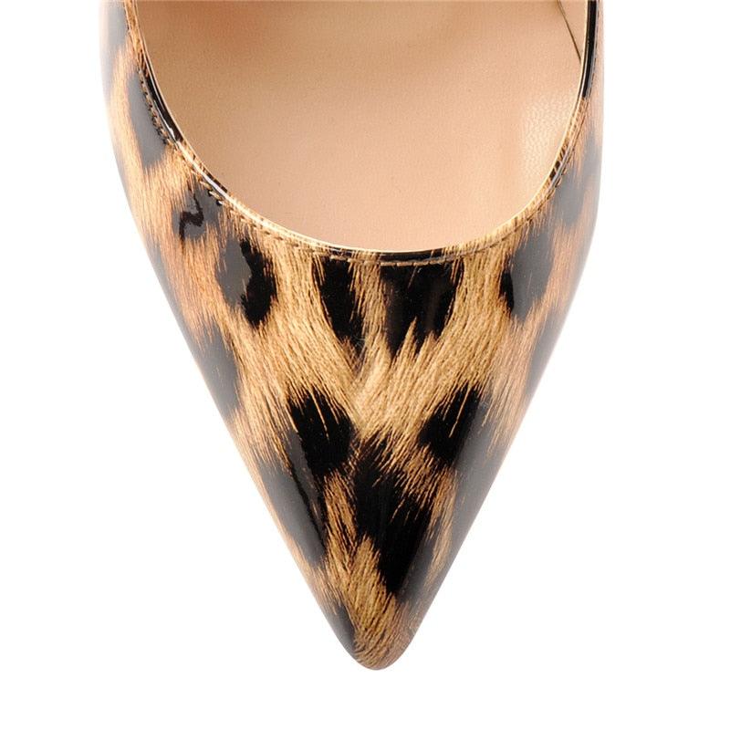 Leopard Chunky Heel Pumps - TeresaCollections