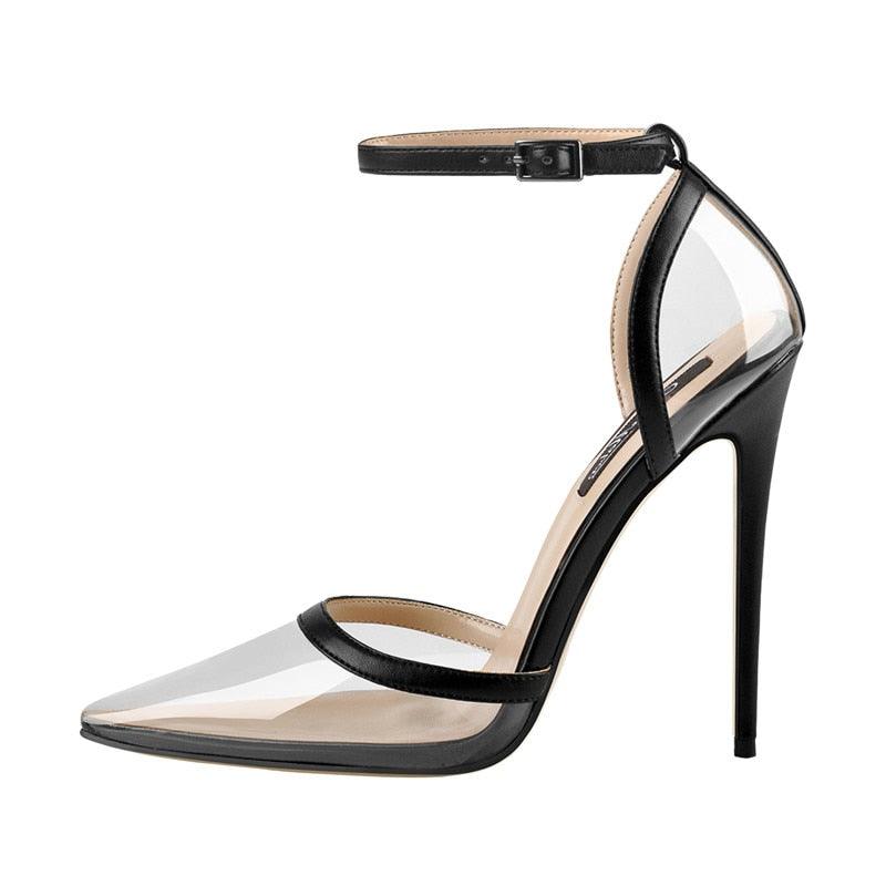 Ankle Strap D'Orsay High Heel Stiletto Pumps - TeresaCollections