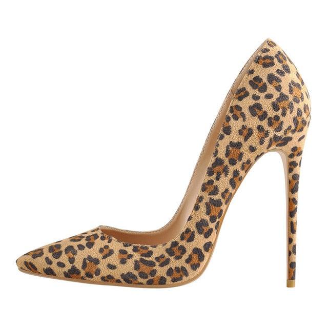 Sexy Leopard Pointed Toe Pumps - TeresaCollections