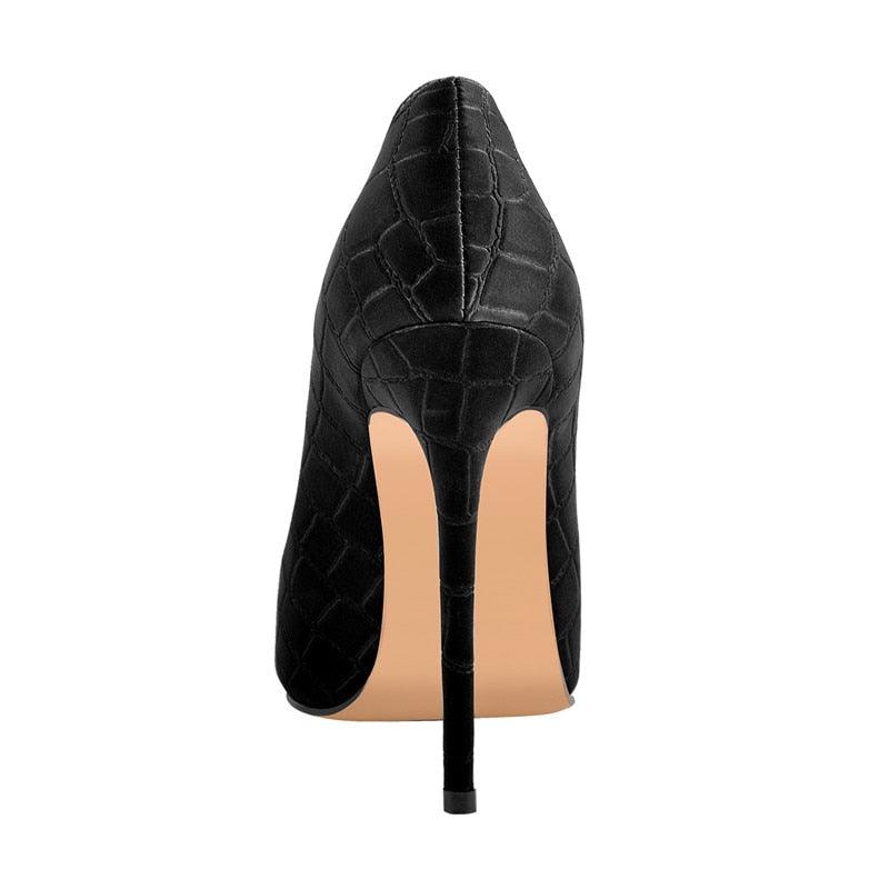 Classic Sexy Pointed Toe Slip On Stiletto Pumps - TeresaCollections