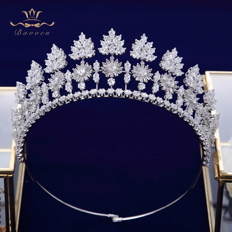 Zircon Crystal Brides Wedding Tiaras - TeresaCollections