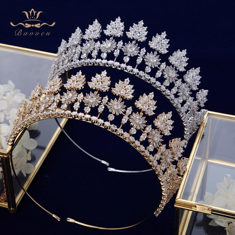 Zircon Crystal Brides Wedding Tiaras - TeresaCollections