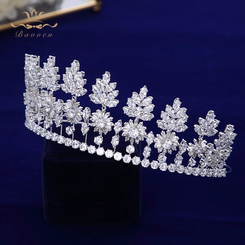 Zircon Crystal Brides Wedding Tiaras - TeresaCollections