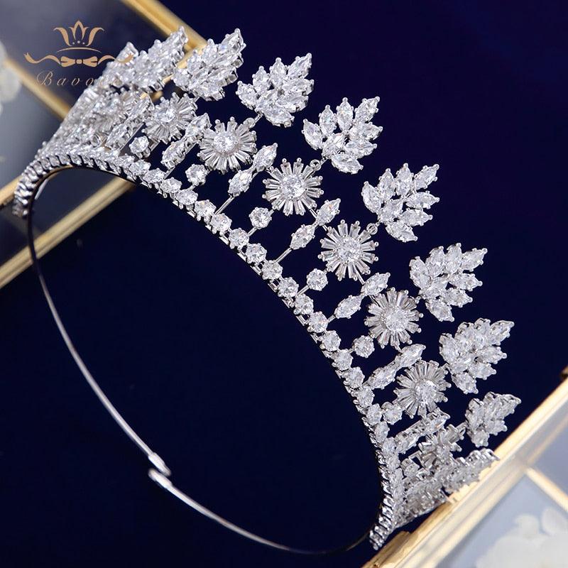 Zircon Crystal Brides Wedding Tiaras - TeresaCollections