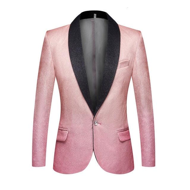 Gradient Color Slim Fit Blazer - TeresaCollections