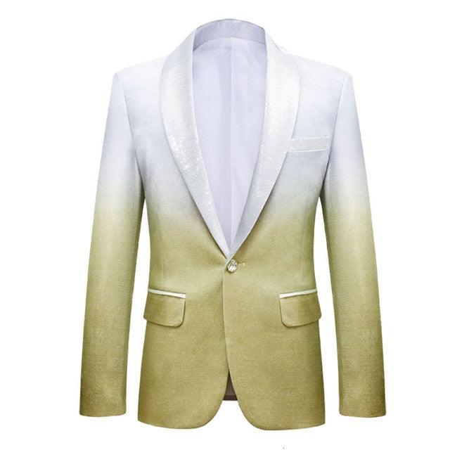 Gradient Color Slim Fit Blazer - TeresaCollections