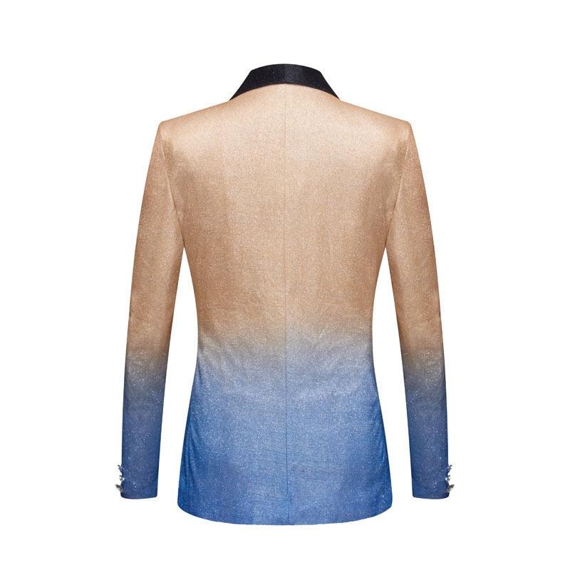 Gradient Color Slim Fit Blazer - TeresaCollections