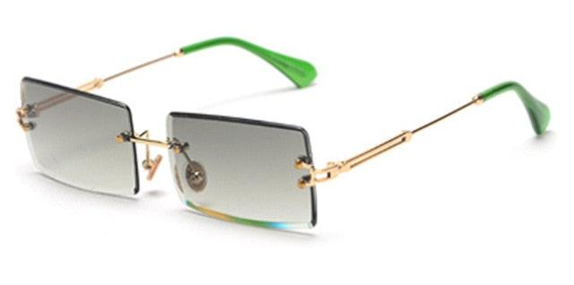 Rimless Rectangle Sunglasses - TeresaCollections