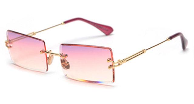 Rimless Rectangle Sunglasses - TeresaCollections