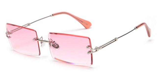 Rimless Rectangle Sunglasses - TeresaCollections