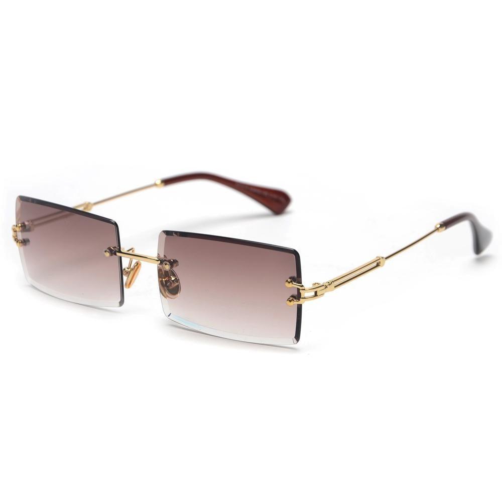 Rimless Rectangle Sunglasses - TeresaCollections