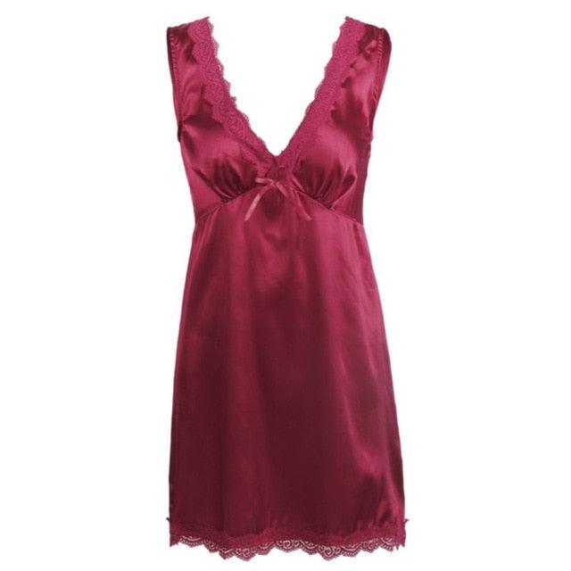 Plus Size Sexy Sleeveless Lace Sleepwear - TeresaCollections