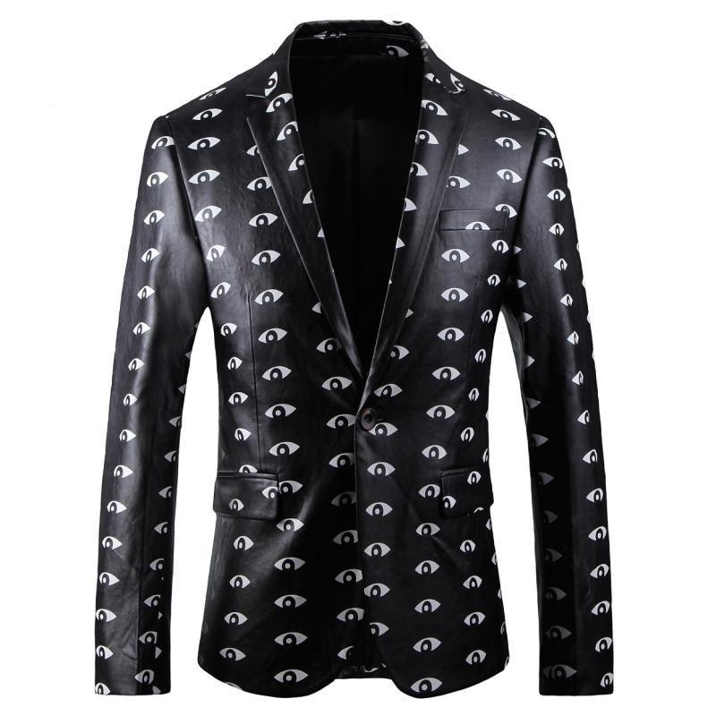 Black Leather Blazer - TeresaCollections