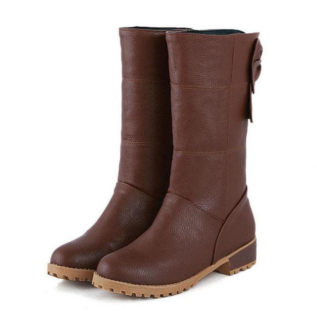 Solid Color Winter Warm Ladies Boots - TeresaCollections