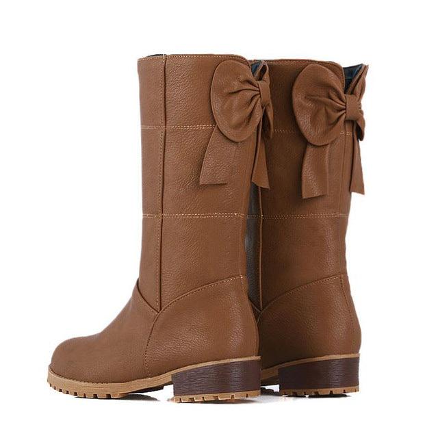 Solid Color Winter Warm Ladies Boots - TeresaCollections