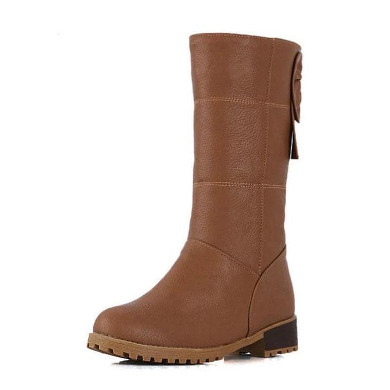 Solid Color Winter Warm Ladies Boots - TeresaCollections