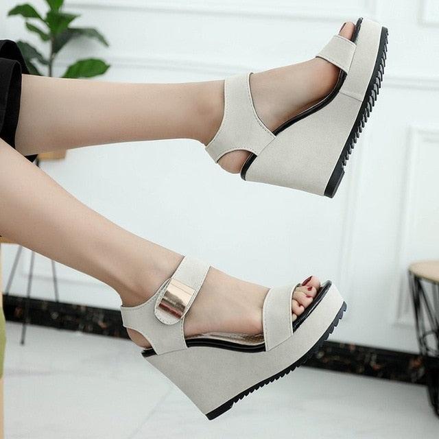 High Heel Party Shoes Platform Office Lady Sandals - TeresaCollections